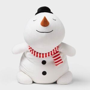 Snowman Weighted Plush Throw Pillow - Pillowfort